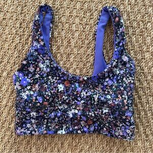 Lululemon Align Bra, Reversible Flower Burst Multi/Purple, Size 2.